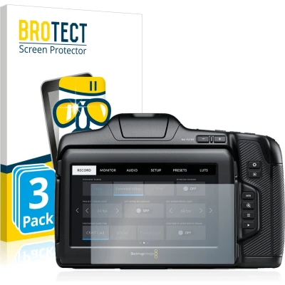 Afbeelding van BROTECT Screenprotector voor Pocket Cinema Camera 6K Pro / G2 Folie Beschermfolie Beschermglas transparant (3 Stuks)