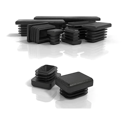 Afbeelding van PD® Lamellenstoppen 20x15 mm voor Vierkante buis Rechthoekige PE eindkappen Stoelpootdop buisstop metalen buizen, stoelen, banken, tafels en planken 20 stuks.