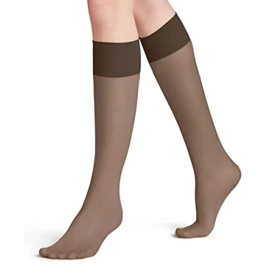 Afbeelding van FALKE Pure Matt 20 DEN dames kniekousen bruin (brenda) Maat: 39 42