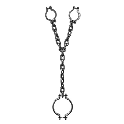 Afbeelding van Boland Nek en handboeien Volwassenen Unisex Boef Halloween accessoire decoratie Horror