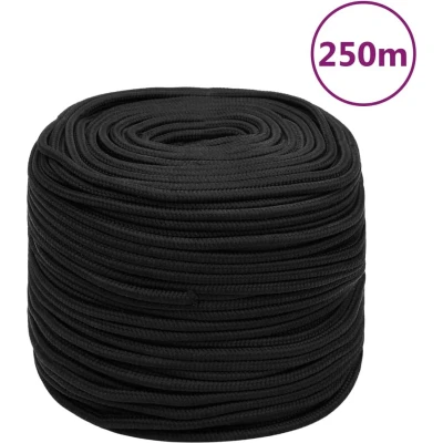 Afbeelding van vidaXL Boottouw 10 mm 250 m polypropeen zwart
