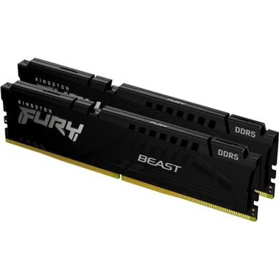 Image de Kingston FURY Beast RGB DDR5 kit 64 Go: 4 x 16 Go DIMM 288 broches 2600 MHz / PC5 41600 CL40 1.25 V mémoire sans tampon on die ECC noir