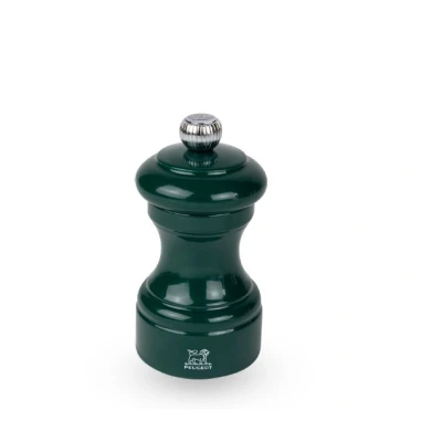 Afbeelding van Peugeot Bistro Manuele Zoutmolen Van Gelakt Hout, Bosgroen, 10 Cm