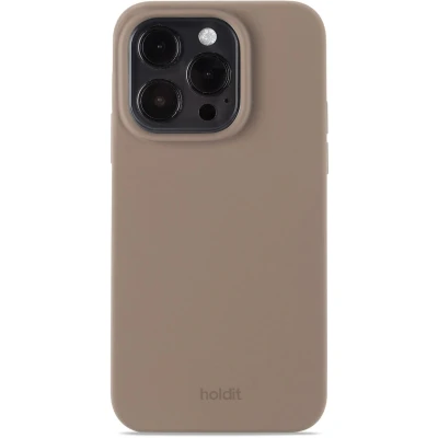 Afbeelding van Holdit Hoesje Geschikt voor iPhone 14 Pro Siliconen Silicone Case bruin