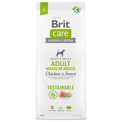 Afbeelding van Brit Care Dog Sustainable Adult Medium Breed Kip Hondenvoer 12 kg