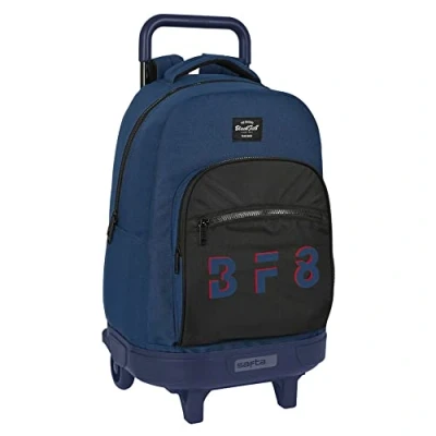 Afbeelding van Schoolrugzak met Wielen BlackFit8 Urban Zwart Marineblauw (33 x 45 22 cm)