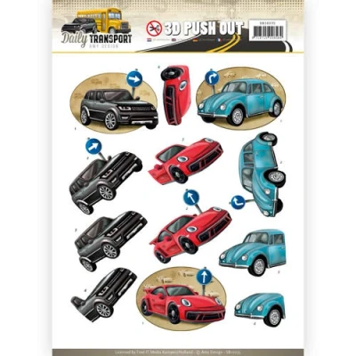 Afbeelding van Daily Cars Transport 3D Push Out Amy Design