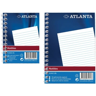 Afbeelding van Atlanta By Jalema Notitieboekje Ft A6, Blauw Notitieboek