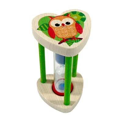Afbeelding van Hess 14582 baby houten tanden schoonmaken horloge speelgoed uil veelkleurig 1 stuk (set 1)