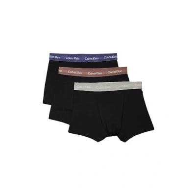 Afbeelding van Calvin Klein heren Cotton Stretch boxershorts met logoband in 3 pack de kleur Blauw, maat: M