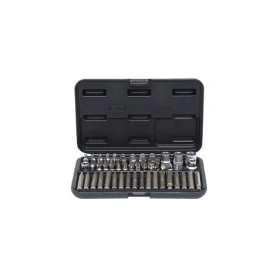 Afbeelding van KS TOOLS 911.4305 Doppenset 57 gereedschapsstaal 1/2, 1/4, 3/8duim Vierkant, Buiten zeszijdig