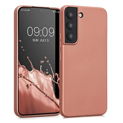 Afbeelding van kwmobile telefoonhoesje geschikt voor Samsung Galaxy S22 Hoesje smartphone Back cover in metallic brons