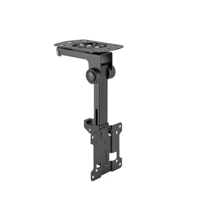 Afbeelding van PureMounts Plafondbeugel voor tv van 13 tot 27 inch, opvouwbaar, in hoogte verstelbaar, draaibaar, kantelbaar, VESA 100 x 100, zwart