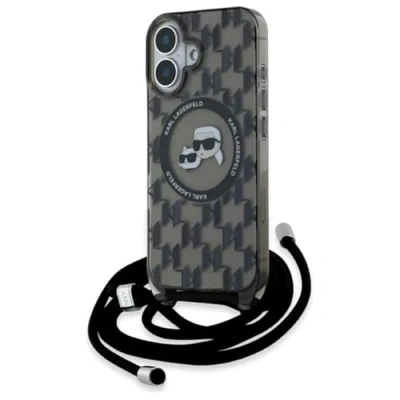 Afbeelding van Karl Lagerfeld KLHMP16SHCKCKLCK iPhone 16 6,1&quot; czarny/zwart hardcase IML Crossbody Monogram (Apple 16), Smartphonehoes, Zwart