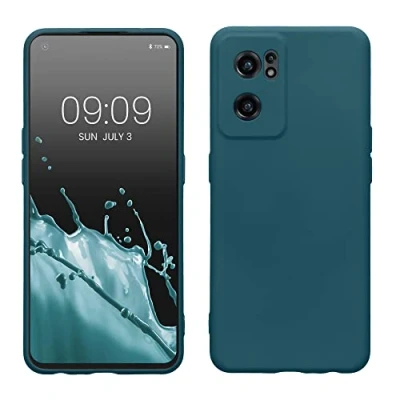Afbeelding van kwmobile telefoonhoesje geschikt voor OnePlus Nord CE 2 5G Hoesje smartphone Precisie camera uitsnede TPU back cover in mat petrol