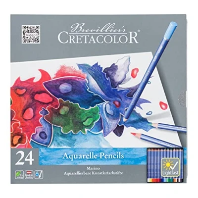 Afbeelding van Cretacolor marino aquarelpotloden blik 24st