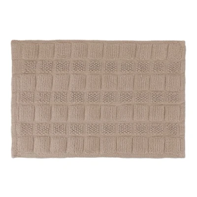 Afbeelding van Relaxdays badmat antislip badkamermat 60x40 cm uitstapmat douchemat wasbaar bruin