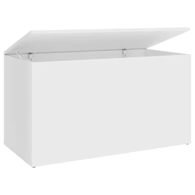 Afbeelding van Opbergkist 84x42x46 cm bewerkt hout wit