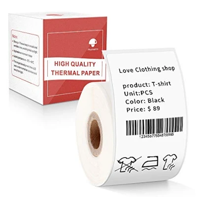 Afbeelding van Phomemo etiketten voor M110, M120, M200, M220, M221 Vierkante multifunctionele etiketten, 40 x 80 mm, 100 per rol