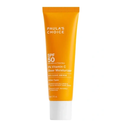 Afbeelding van Paula&#039;s Choice 5% Vitamin C Sheer Dagcrème SPF 50 Gezichtscrème Alle Huidtypen 60 ml
