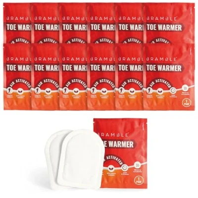 Afbeelding van BRAMBLE 24 Stuks Natuurlijke en Luchtgeactiveerde Handwarmers (12 Paar) Zakverwarmers, Handenwarmers Outdoor, Wandelen, Skiën, Fietsen