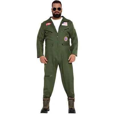 Afbeelding van Fiestas Guirca Volwassenkostuum Fighter Pilot XL (54 56)