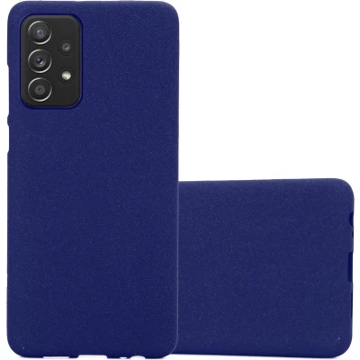 Afbeelding van Cadorabo Hoesje geschikt voor Samsung Galaxy A52 (4G / 5G) A52s in FROST DONKER BLAUW Beschermhoes gemaakt van flexibel TPU silicone Case Cover