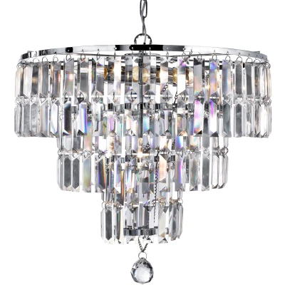 Afbeelding van Hanglamp Empire 5 lichts met helder kristal
