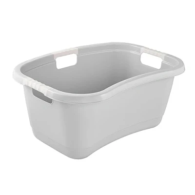 Afbeelding van keeeper Ergonomische wasbak, antislip handgrepen, 50 l, Janne, Nordic Grey