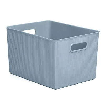 Image de Boîte de rangement Tatay Baobab, capacité 22L, polypropylène, sans BPA, bleu brume. Dimensions 29,4 x 38,5 23 cm