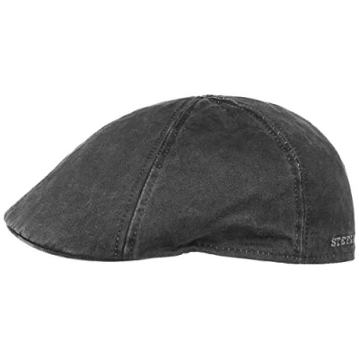 Afbeelding van STETSON Level Gatsby pet voor heren platte zomerpet met klep, lente/zomer, zwart.