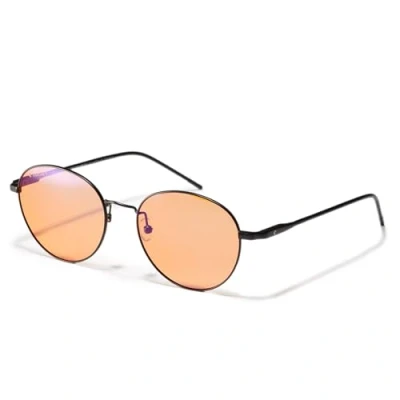 Afbeelding van Horus X bril tegen blauw licht voor heren en dames PC scherm vermoeidheid migraine ogen Urban, Metallic Black Amber, Eén maat