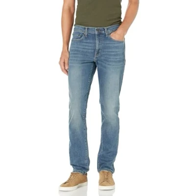 Image de Amazon Essentials Jean Slim Męskie, Bleu Moyen Vintage, 35W / 34L