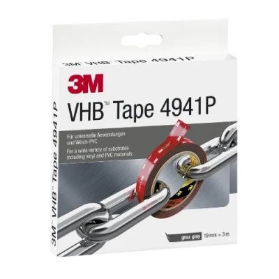 Afbeelding van 3M VHB™ 4941P 4941193 Dubbelzijdige tape VHB Grijs (l x b) 3 m 19 mm 1 stuk(s)