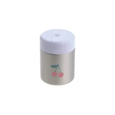 Afbeelding van LÄSSIG Thermische bewaardoos voor baby&#039;s en kinderen, lekvrij, roestvrij staal, 315 ml, Happy Fruits Cherry