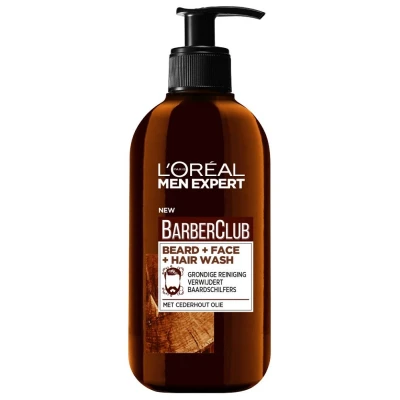Afbeelding van L&#039;Oréal Paris Men Expert BarberClub Baard, Gezicht &amp; Haar Wash 200ML