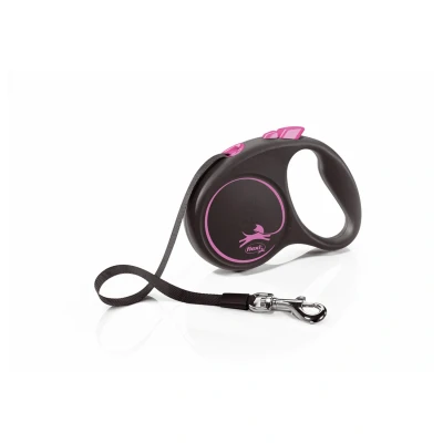 Afbeelding van Flexi Rollijn Black Design Tape Roze S 5 MTR TOT 15 KG (398579)