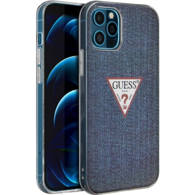 Afbeelding van Guess Denim Back Case Apple iPhone 12 Pro Max (6.7&quot;) Donkerblauw