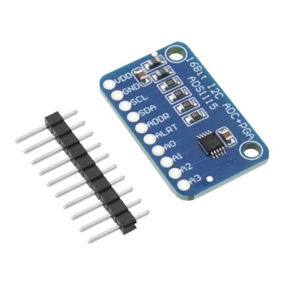 Afbeelding van eMagTech ADS1115 ADC 16 bit 4 kanaals analoog digitaal module Ontwikkelingskaart compatibel met Raspberry Pi Converter Development Board