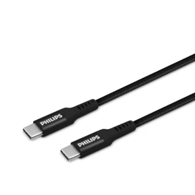 Afbeelding van Philips DLC5206C/00 USB C naar 200 cm en gevlochten voor type opladers zwart