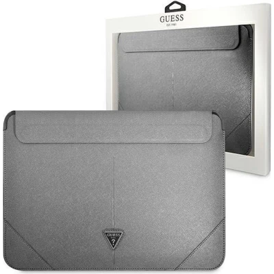 Afbeelding van Guess Saffiano Laptoptas voor o.a. Apple MacBook (13&quot;/14&quot;) Zilver