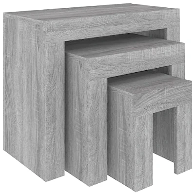 Afbeelding van vidaXL Salontafels 3 stks Sonoma grijs Engineering Hout