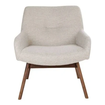 Afbeelding van House Nordic Lounge Stoel London ZandWalnoot