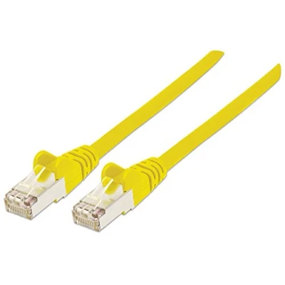 Afbeelding van Intellinet 740838 RJ45 Netwerkkabel, patchkabel CAT 6A S/FTP 2.00 m Geel Folie afscherming, Afscherming gevlochten, Afgeschermd, Halogeenvrij 1 stuk(s)