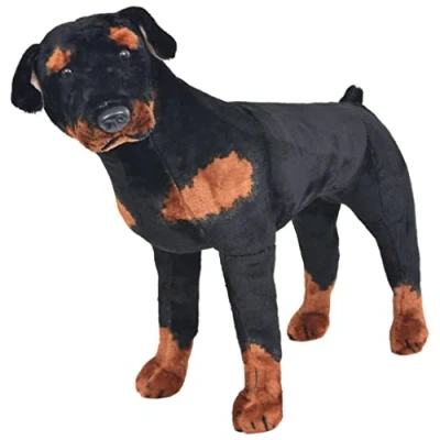 Image de vidaXL peluche Rottweiler debout XXL Jouet en