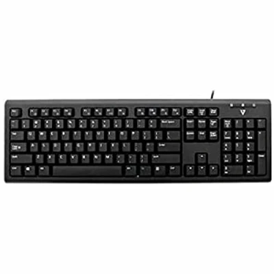 Afbeelding van Keyboard V7 KU200GS DE Black German QWERTZ