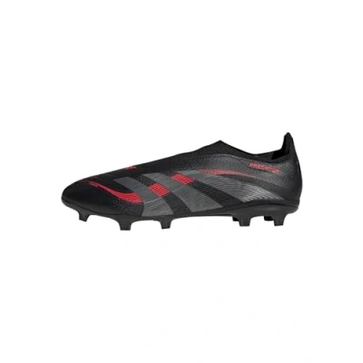 Afbeelding van adidas Performance Predator League Laceless FG/MG Voetbalschoenen met kunststof noppen, Heren, Maat: 46 2/3, Core black/grey four/lucid red