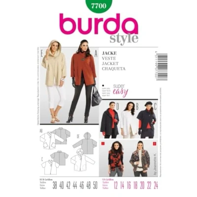 Afbeelding van Burda Naaipatroon 7700 Jas in variaties