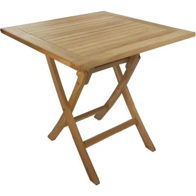 Afbeelding van Decomeubel Inklapbare TEAK tuintafel vierkant 70 x cm