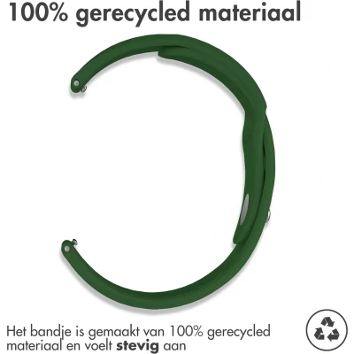 Afbeelding van iMoshion Siliconen Sport 18 mm bandje Geschikt voor Garmin Vivoactive 4s / 3s Venu 2s Vivomove Fossil Gen 6 5e Donkergroen